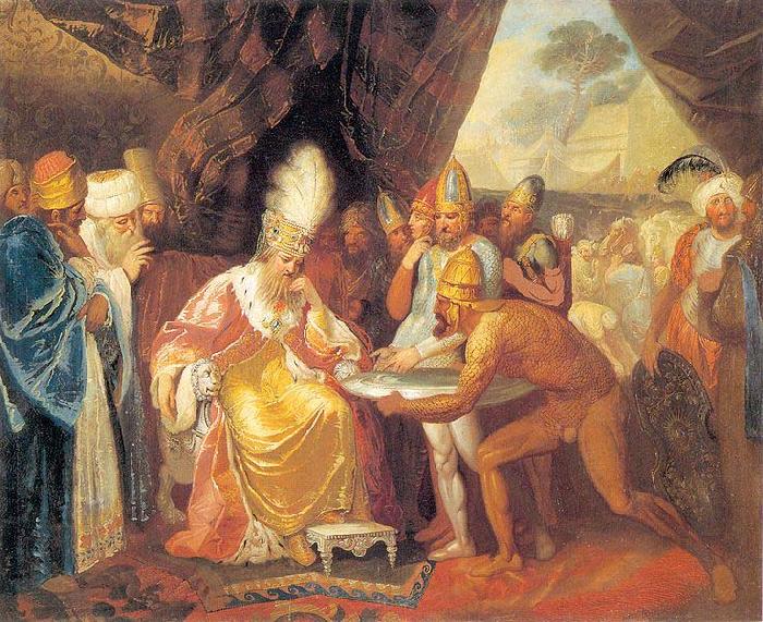 Franciszek Smuglewicz Scythian emissaries meeting with Darius. Norge oil painting art
